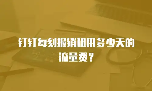 钉钉每刻报销租用多少天的流量费？