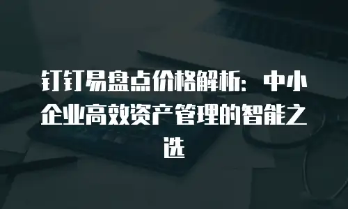 钉钉易盘点价格解析：中小企业高效资产管理的智能之选