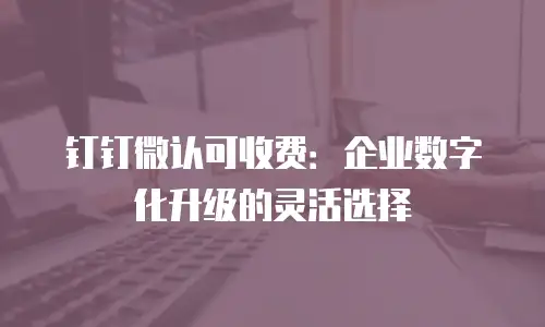 钉钉微认可收费：企业数字化升级的灵活选择