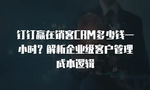 钉钉赢在销客CRM多少钱一小时？解析企业级客户管理成本逻辑