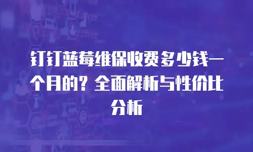 钉钉蓝莓维保收费多少钱一个月的？全面解析与性价比分析