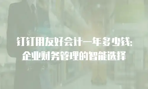 钉钉用友好会计一年多少钱：企业财务管理的智能选择