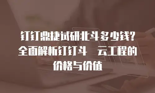 钉钉鼎捷试研北斗多少钱？全面解析钉钉斗栱云工程的价格与价值