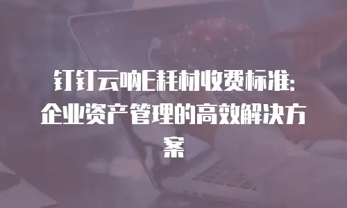 钉钉云呐E耗材收费标准：企业资产管理的高效解决方案