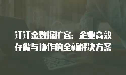 钉钉金数据扩容：企业高效存储与协作的全新解决方案