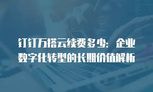 钉钉万搭云续费多少：企业数字化转型的长期价值解析