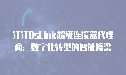 钉钉DsLink超级连接器代理商：数字化转型的智能桥梁