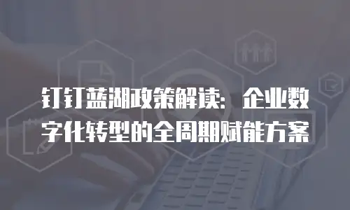 钉钉蓝湖政策解读：企业数字化转型的全周期赋能方案