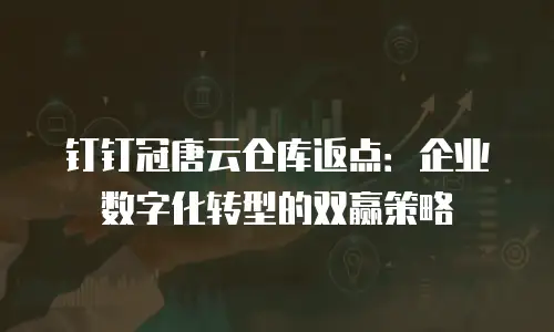 钉钉冠唐云仓库返点：企业数字化转型的双赢策略