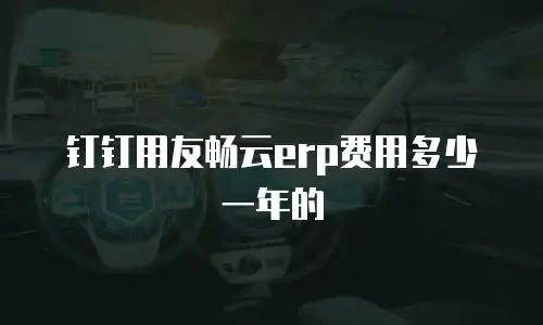钉钉用友畅云erp费用多少一年的