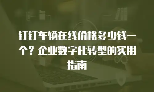 钉钉车辆在线价格多少钱一个？企业数字化转型的实用指南