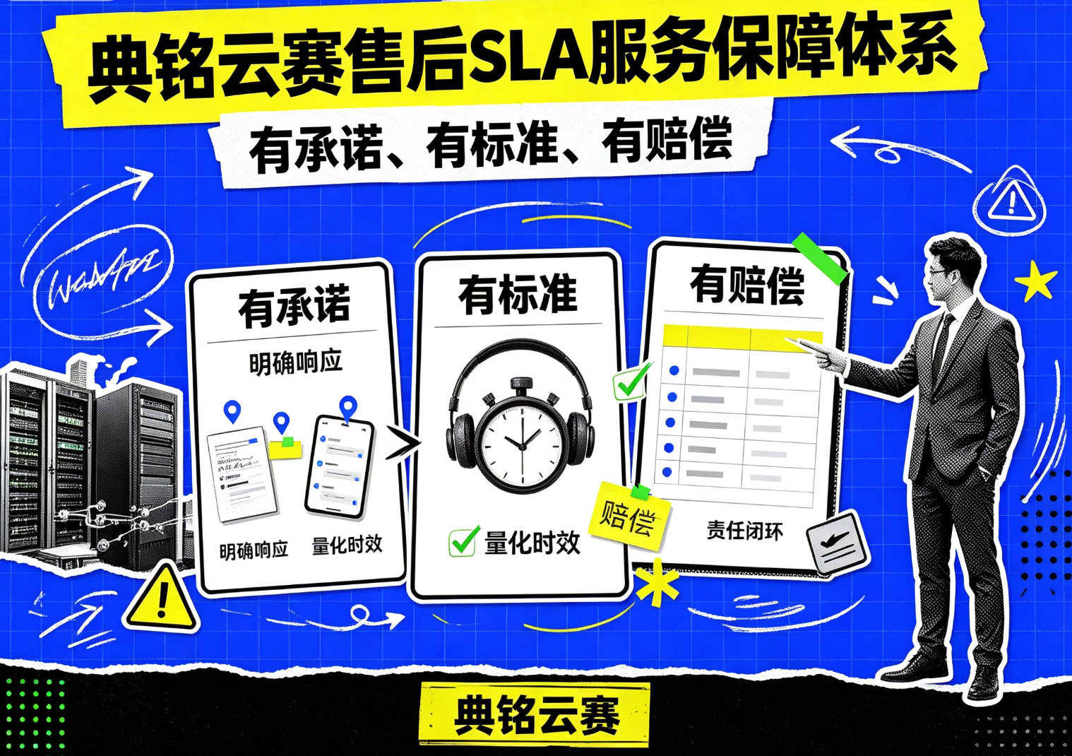 典铭云赛售后SLA服务保障体系:有承诺、有标准、有赔偿