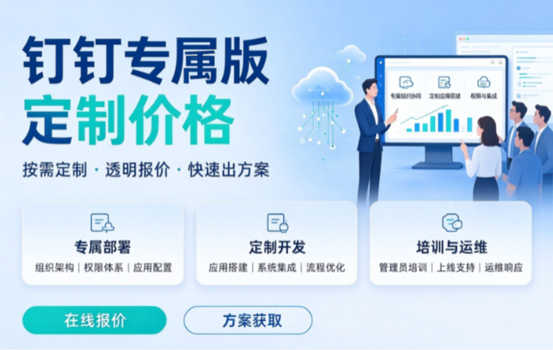 钉钉专属版定制价格2026:钉钉专属版服务商