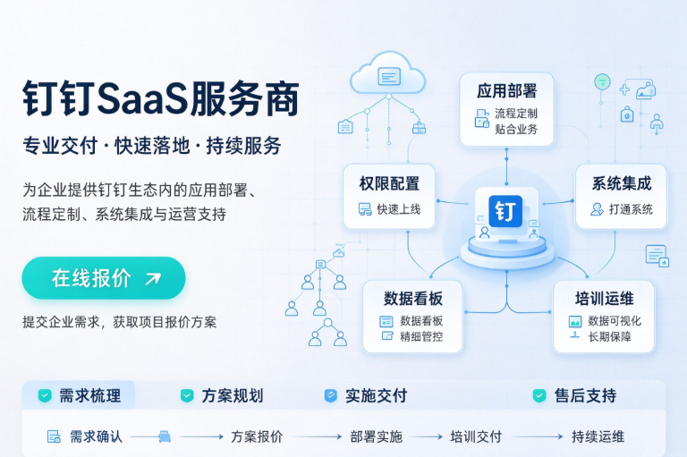 钉钉saas服务商:钉钉金牌服务商有哪些