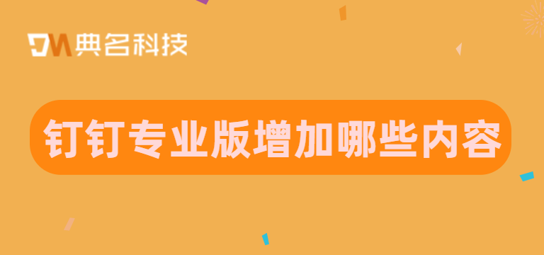 钉钉专业版增加哪些内容