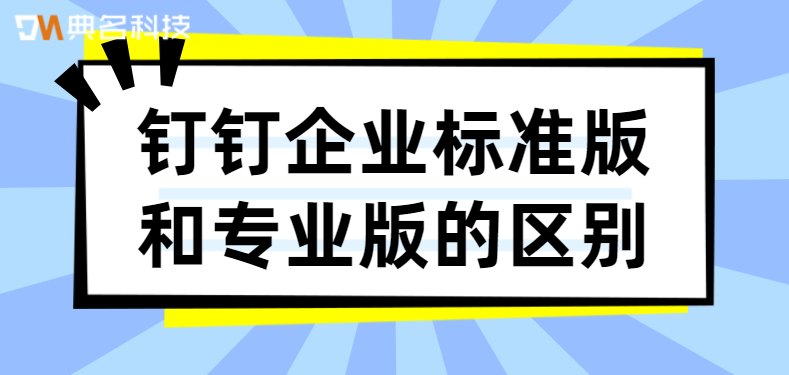 钉钉企业标准版和专业版的区别