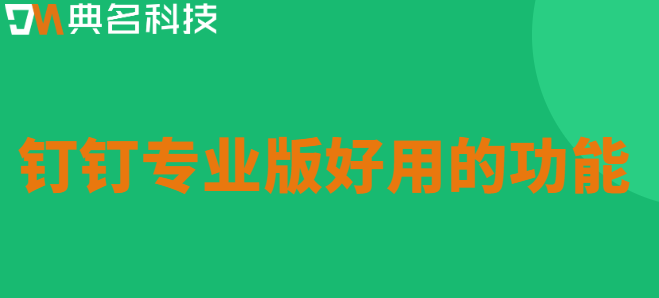 钉钉专业版手册:钉钉专业版好用的功能