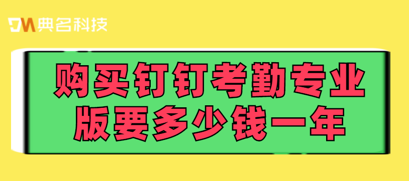 购买钉钉考勤专业版要多少钱一年