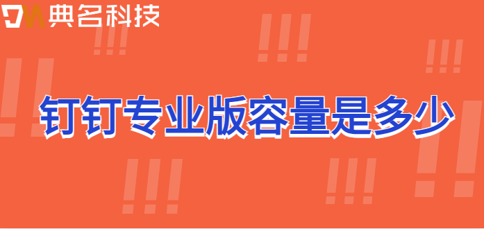 钉钉专业版容量是多少