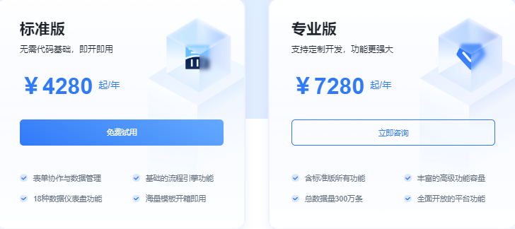 氚云平台价格：钉钉氚云价格是多少