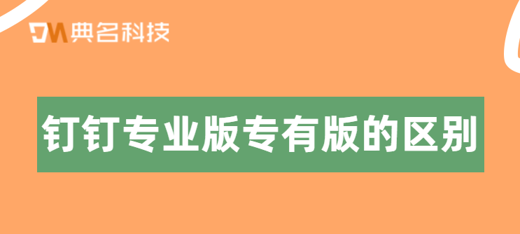 钉钉专业版专有版的区别