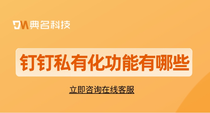 钉钉企业私有化:钉钉私有化功能