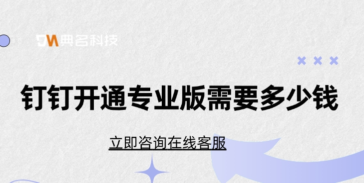 钉钉专业版：钉钉开通专业版需要多少钱