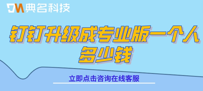 钉钉升级成专业版一个人多少钱