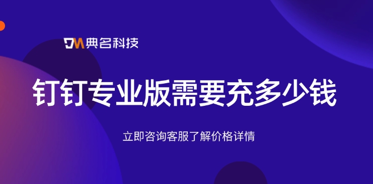 钉钉专业版需要充多少钱