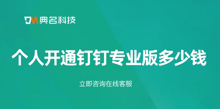 个人开通钉钉专业版多少钱