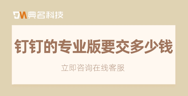 钉钉的专业版要交多少钱