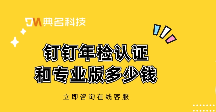 钉钉年检认证和专业版多少钱