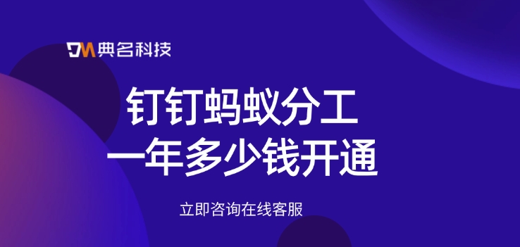 钉钉蚂蚁分工一年多少钱开通