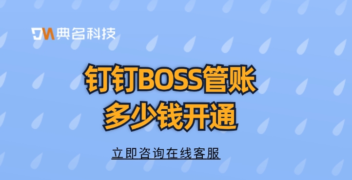 BOSS管账报价:钉钉BOSS管账多少钱开通